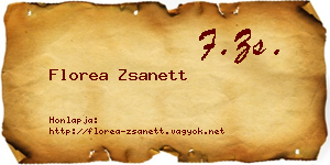 Florea Zsanett névjegykártya